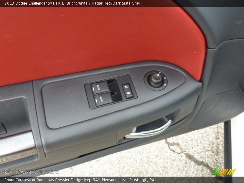 Bright White / Radar Red/Dark Slate Gray 2013 Dodge Challenger SXT Plus