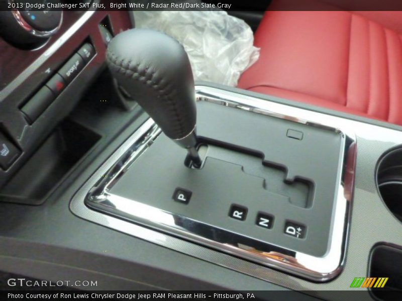 Bright White / Radar Red/Dark Slate Gray 2013 Dodge Challenger SXT Plus