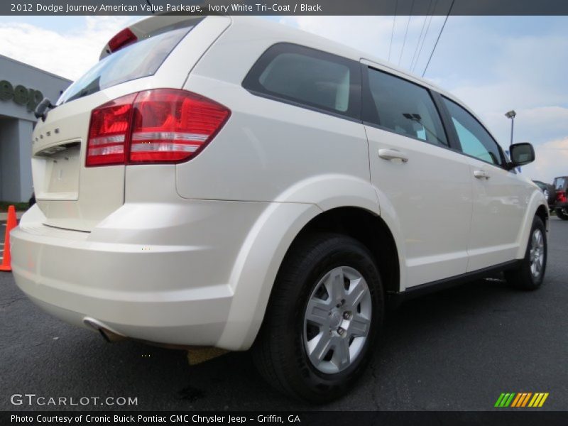 Ivory White Tri-Coat / Black 2012 Dodge Journey American Value Package