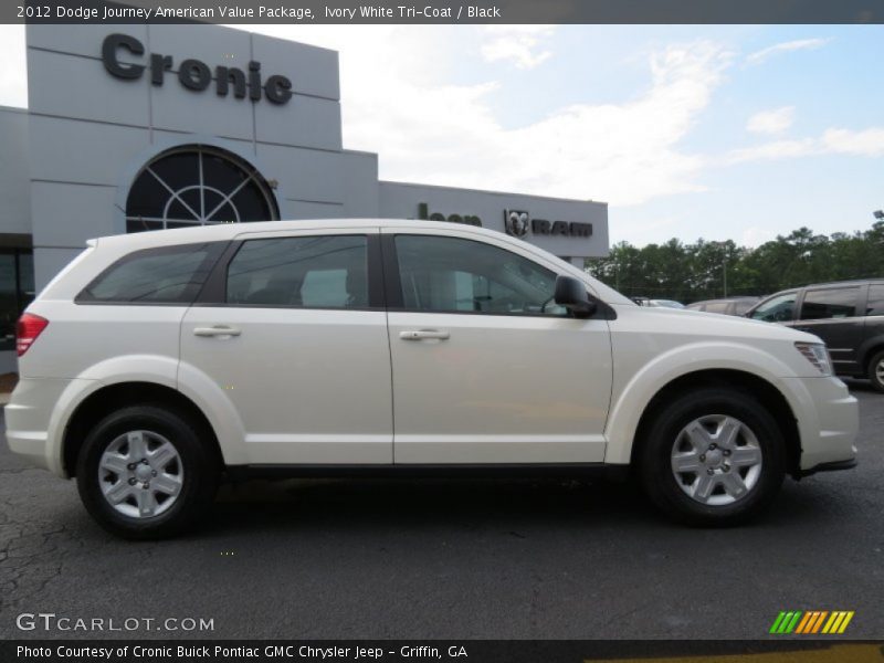 Ivory White Tri-Coat / Black 2012 Dodge Journey American Value Package