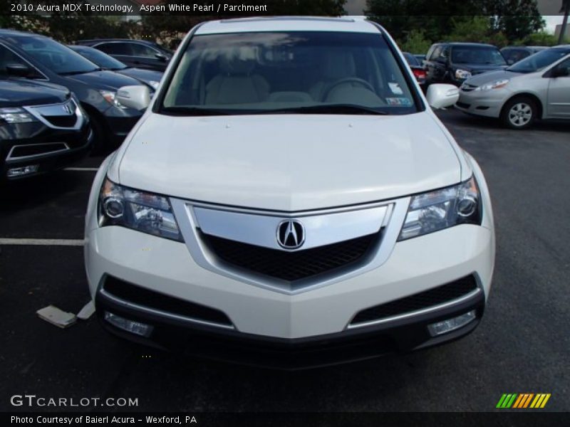 Aspen White Pearl / Parchment 2010 Acura MDX Technology