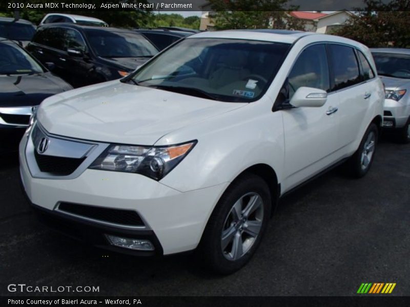 Aspen White Pearl / Parchment 2010 Acura MDX Technology