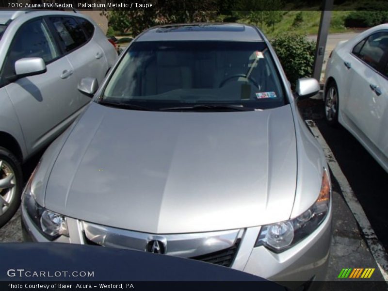 Palladium Metallic / Taupe 2010 Acura TSX Sedan