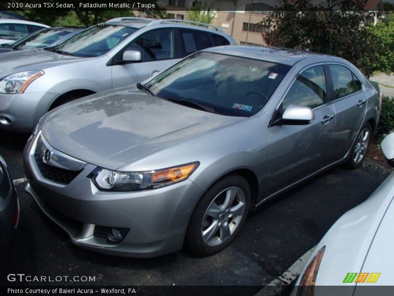 Palladium Metallic / Taupe 2010 Acura TSX Sedan