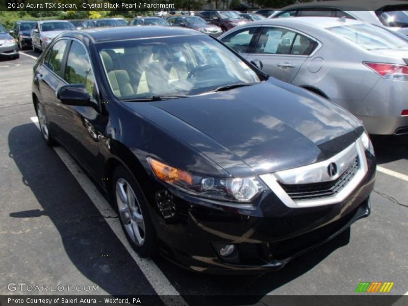Crystal Black Pearl / Parchment 2010 Acura TSX Sedan
