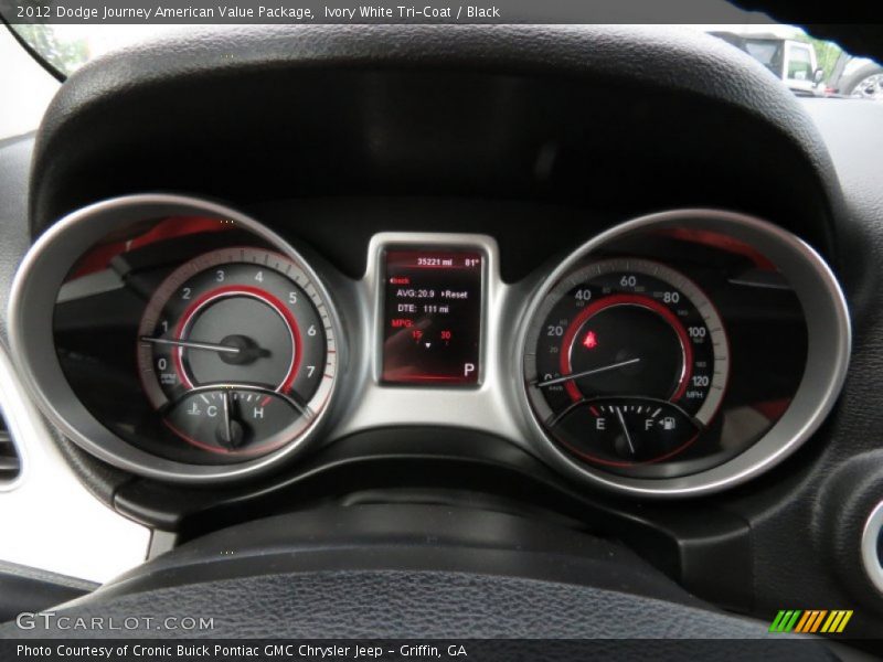 Ivory White Tri-Coat / Black 2012 Dodge Journey American Value Package