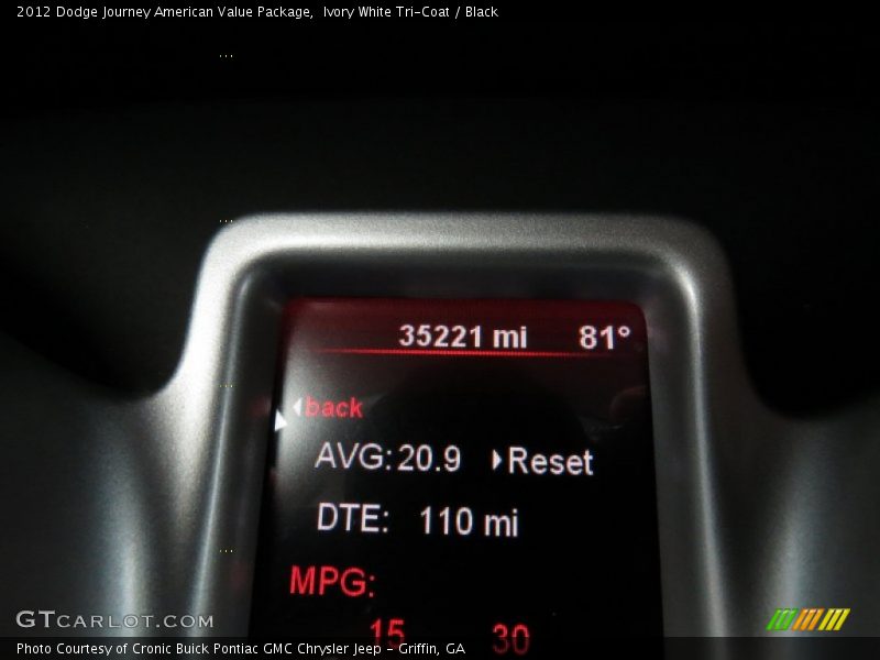Ivory White Tri-Coat / Black 2012 Dodge Journey American Value Package