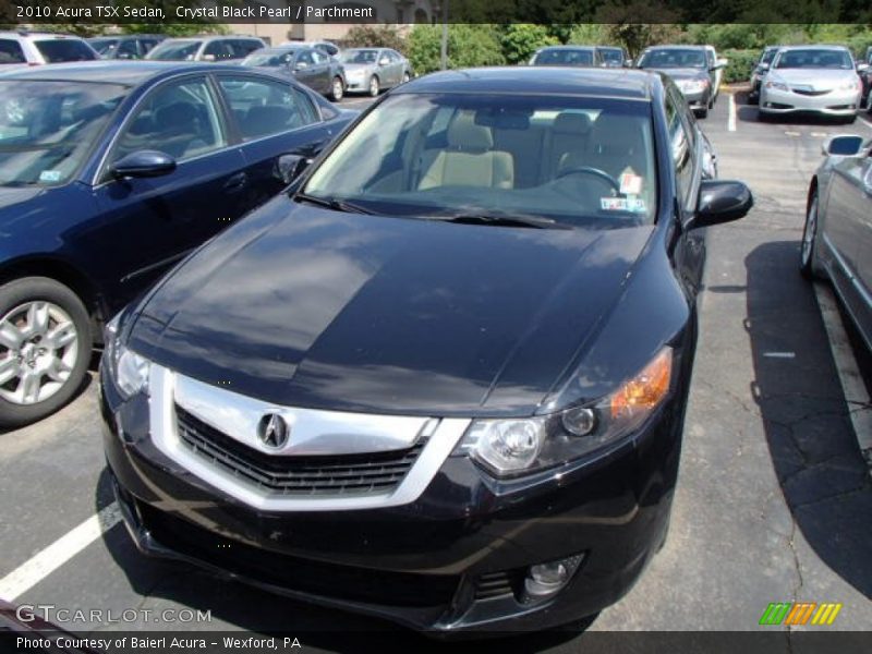 Crystal Black Pearl / Parchment 2010 Acura TSX Sedan