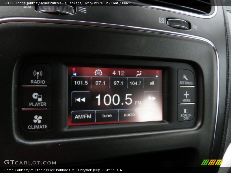 Ivory White Tri-Coat / Black 2012 Dodge Journey American Value Package