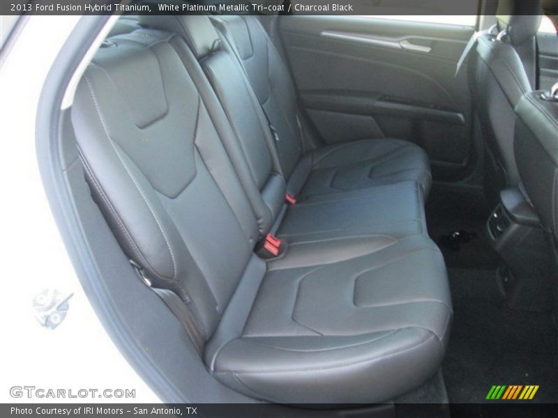 White Platinum Metallic Tri-coat / Charcoal Black 2013 Ford Fusion Hybrid Titanium