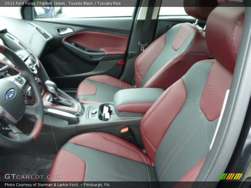 Tuxedo Black / Tuscany Red 2013 Ford Focus Titanium Sedan