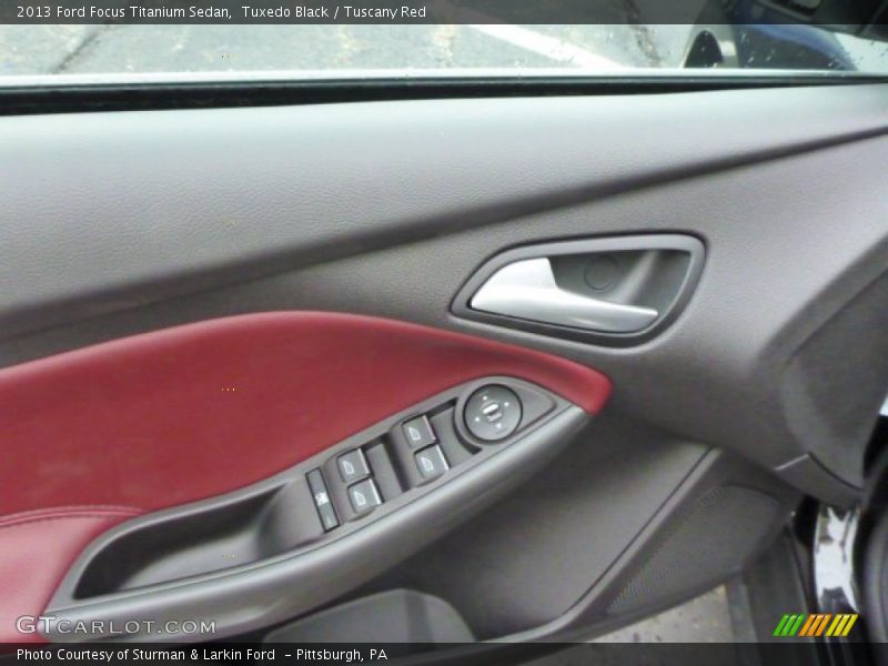 Tuxedo Black / Tuscany Red 2013 Ford Focus Titanium Sedan
