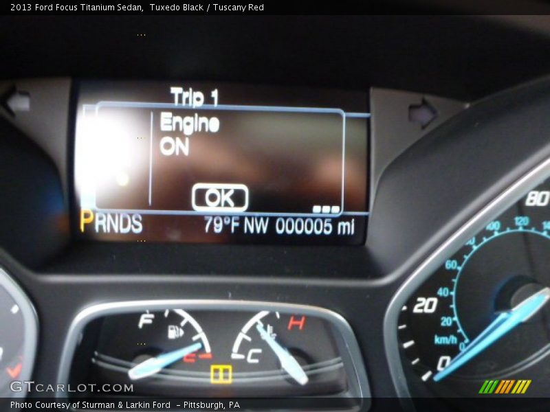 Tuxedo Black / Tuscany Red 2013 Ford Focus Titanium Sedan