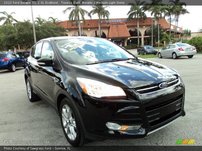 Tuxedo Black Metallic / Medium Light Stone 2013 Ford Escape SEL 2.0L EcoBoost