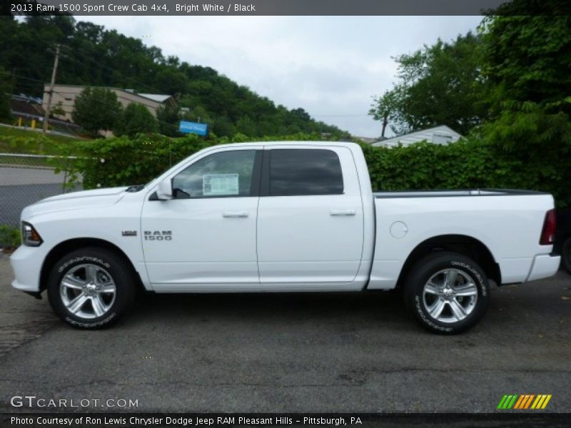 Bright White / Black 2013 Ram 1500 Sport Crew Cab 4x4