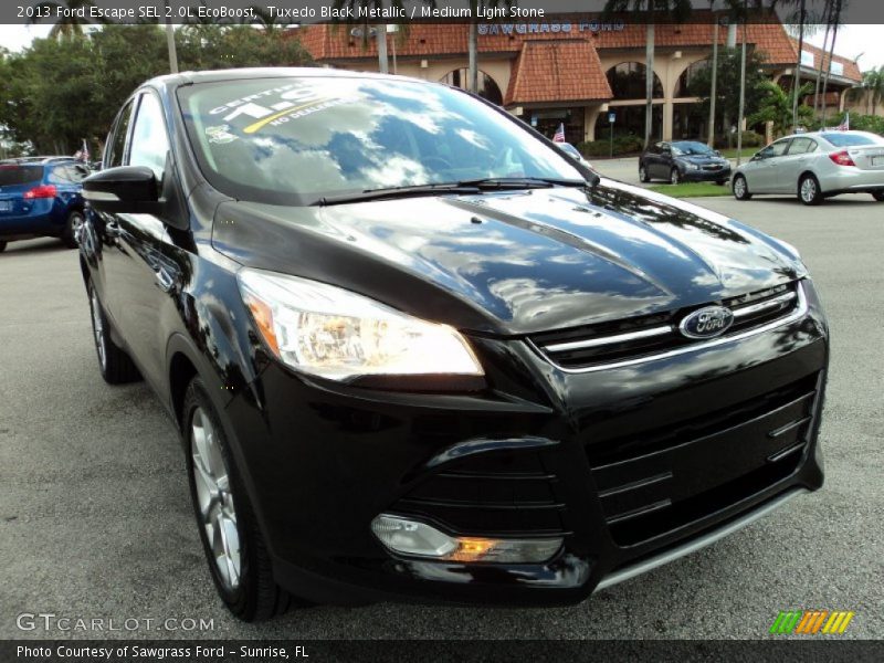 Tuxedo Black Metallic / Medium Light Stone 2013 Ford Escape SEL 2.0L EcoBoost