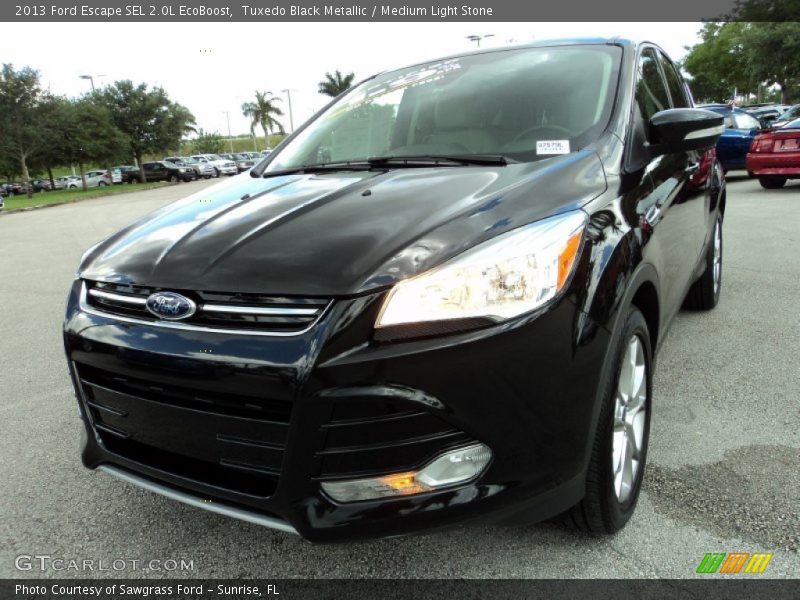 Tuxedo Black Metallic / Medium Light Stone 2013 Ford Escape SEL 2.0L EcoBoost