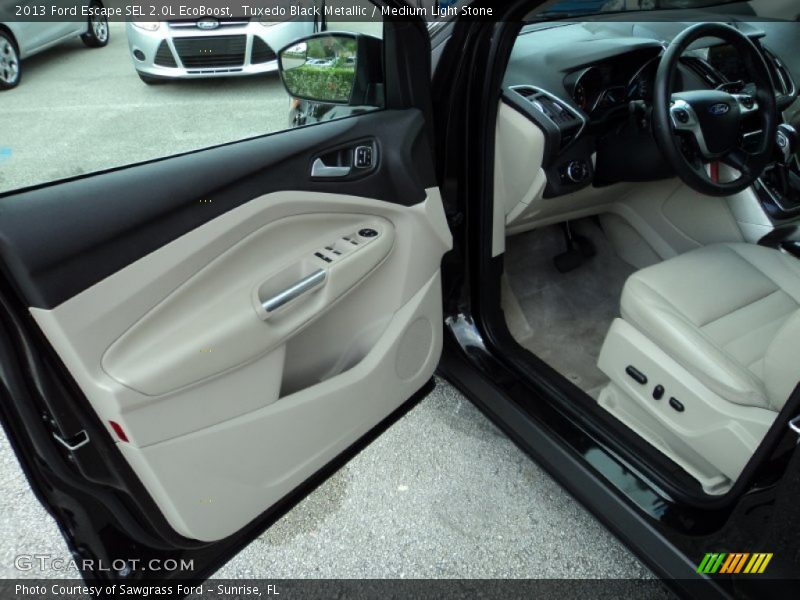 Tuxedo Black Metallic / Medium Light Stone 2013 Ford Escape SEL 2.0L EcoBoost
