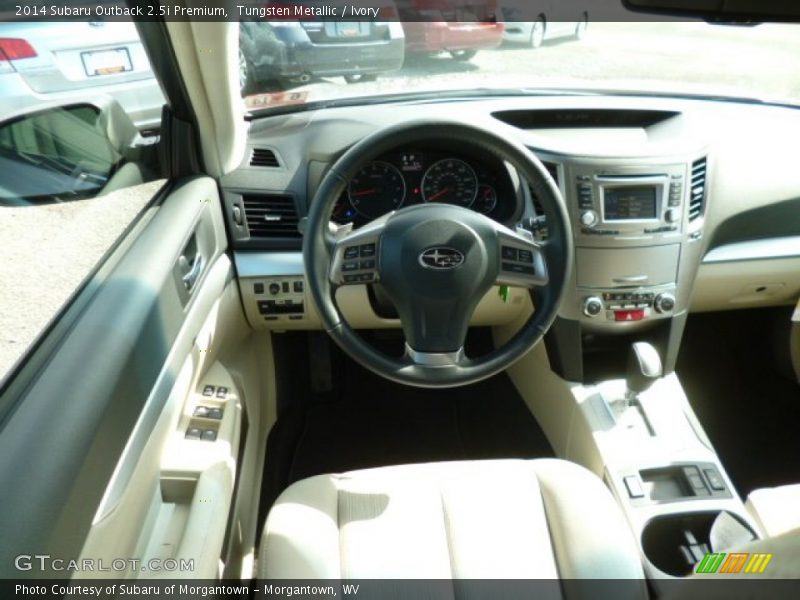 Tungsten Metallic / Ivory 2014 Subaru Outback 2.5i Premium