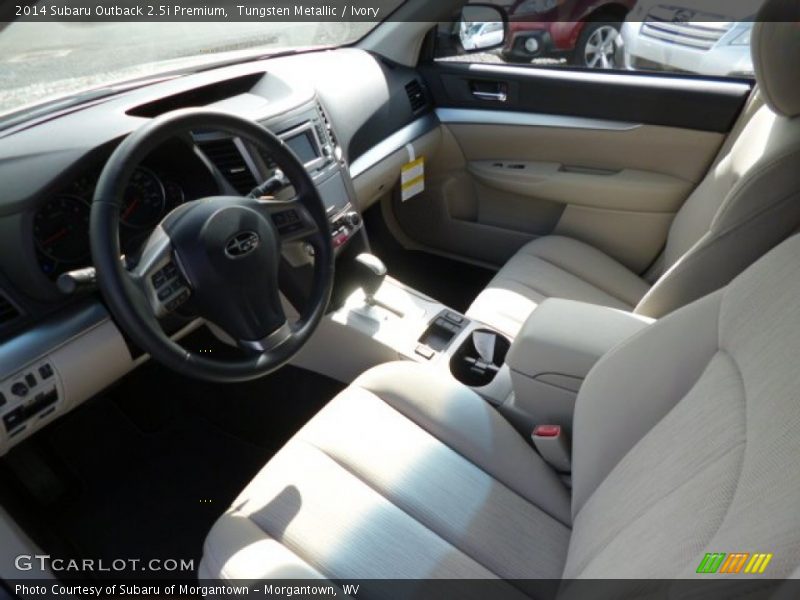 Tungsten Metallic / Ivory 2014 Subaru Outback 2.5i Premium