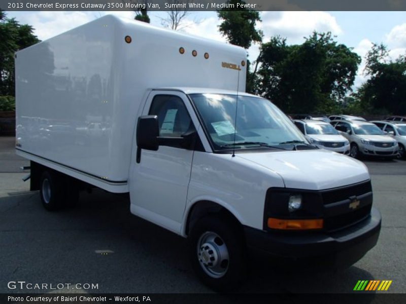 Summit White / Medium Pewter 2013 Chevrolet Express Cutaway 3500 Moving Van