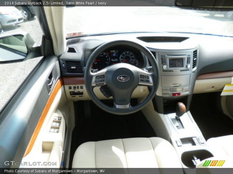 Satin White Pearl / Ivory 2014 Subaru Outback 2.5i Limited