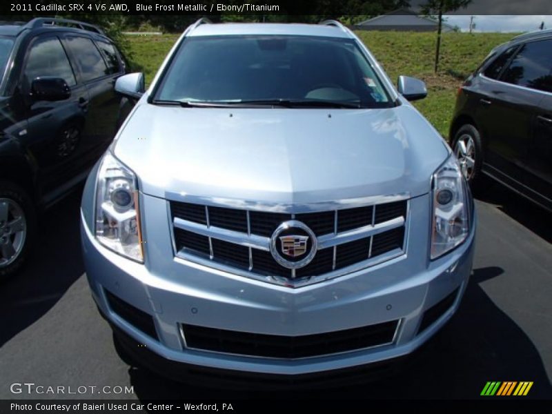 Blue Frost Metallic / Ebony/Titanium 2011 Cadillac SRX 4 V6 AWD