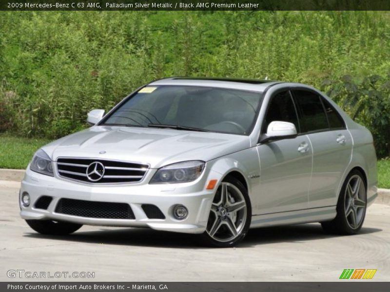 Palladium Silver Metallic / Black AMG Premium Leather 2009 Mercedes-Benz C 63 AMG