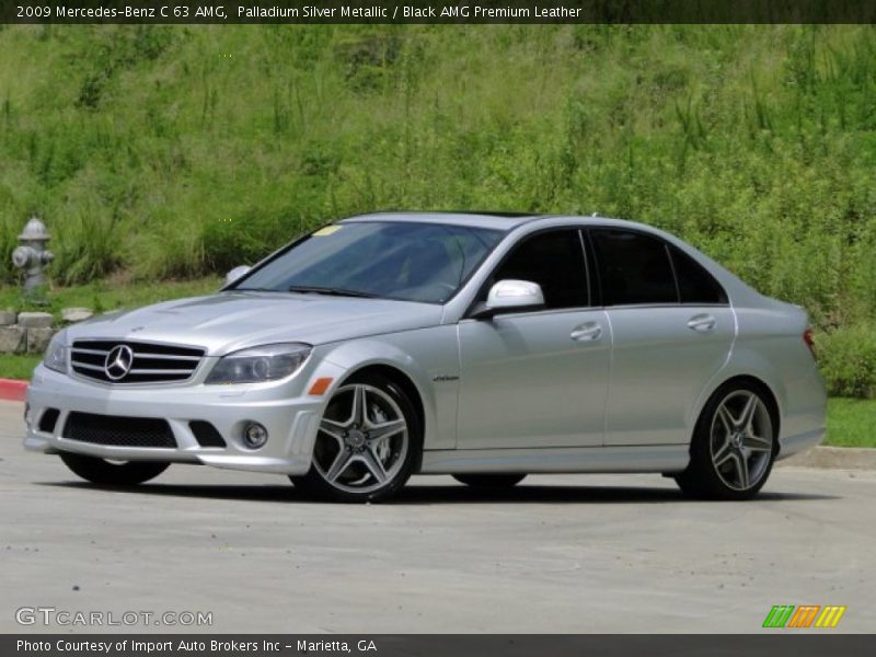 Palladium Silver Metallic / Black AMG Premium Leather 2009 Mercedes-Benz C 63 AMG