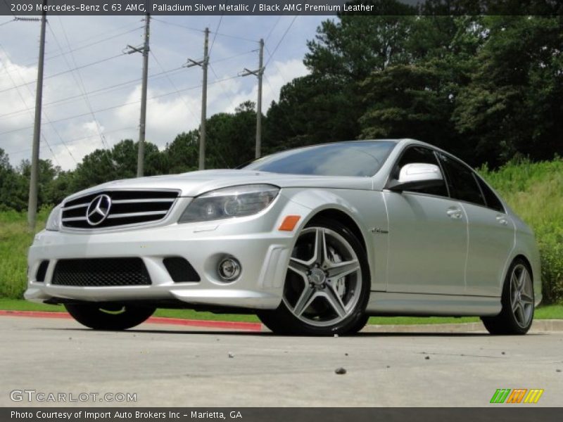 Palladium Silver Metallic / Black AMG Premium Leather 2009 Mercedes-Benz C 63 AMG