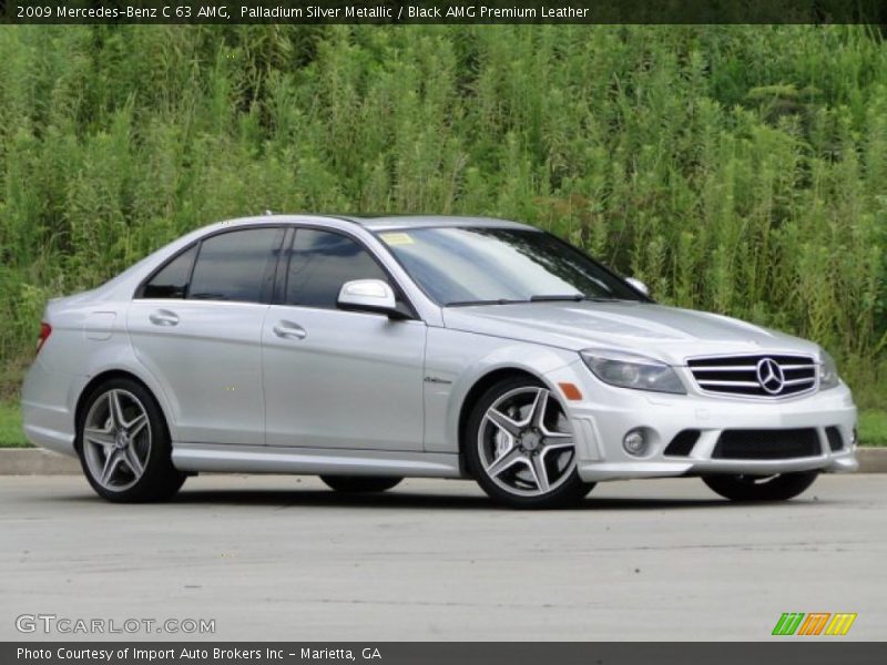 Palladium Silver Metallic / Black AMG Premium Leather 2009 Mercedes-Benz C 63 AMG