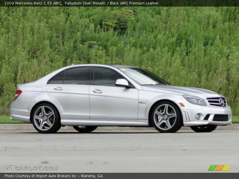 Palladium Silver Metallic / Black AMG Premium Leather 2009 Mercedes-Benz C 63 AMG