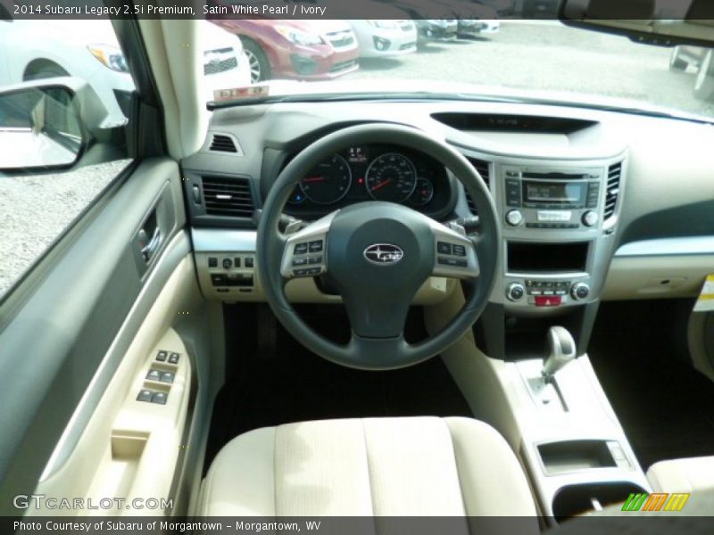 Satin White Pearl / Ivory 2014 Subaru Legacy 2.5i Premium