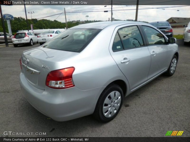 Classic Silver Metallic / Dark Gray 2012 Toyota Yaris Sedan
