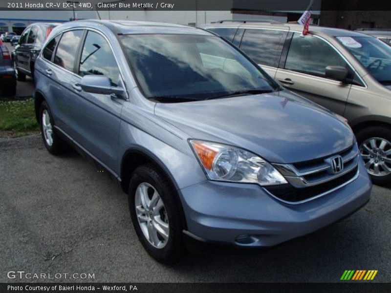 Glacier Blue Metallic / Gray 2011 Honda CR-V EX-L 4WD