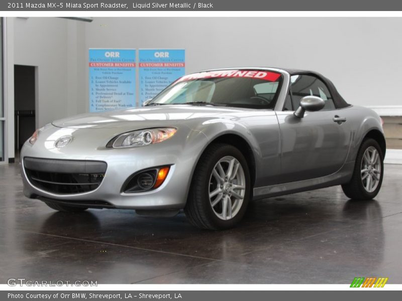 Liquid Silver Metallic / Black 2011 Mazda MX-5 Miata Sport Roadster