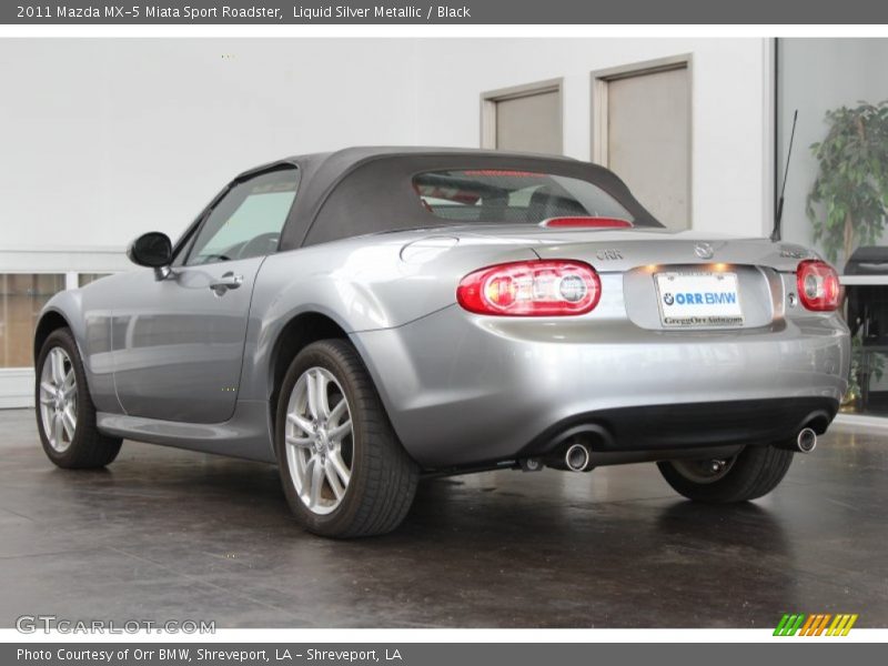 Liquid Silver Metallic / Black 2011 Mazda MX-5 Miata Sport Roadster