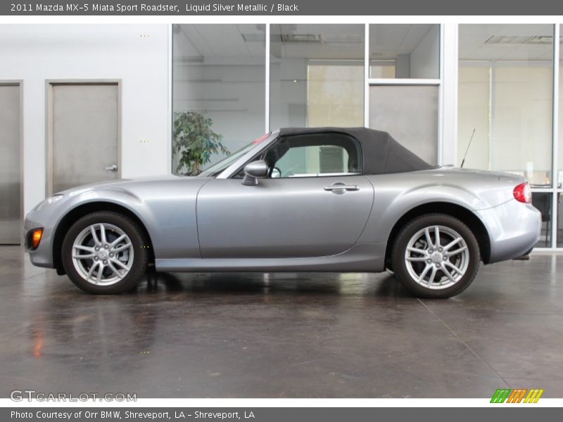 Liquid Silver Metallic / Black 2011 Mazda MX-5 Miata Sport Roadster