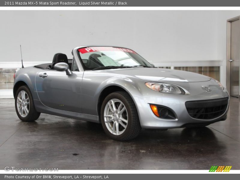 Liquid Silver Metallic / Black 2011 Mazda MX-5 Miata Sport Roadster