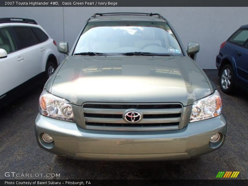 Oasis Green Pearl / Ivory Beige 2007 Toyota Highlander 4WD