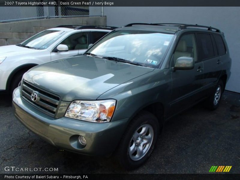 Oasis Green Pearl / Ivory Beige 2007 Toyota Highlander 4WD