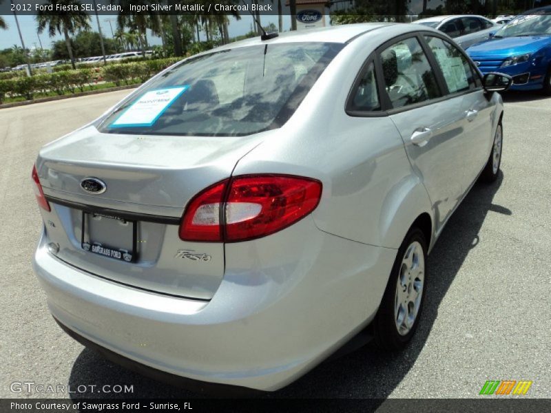 Ingot Silver Metallic / Charcoal Black 2012 Ford Fiesta SEL Sedan