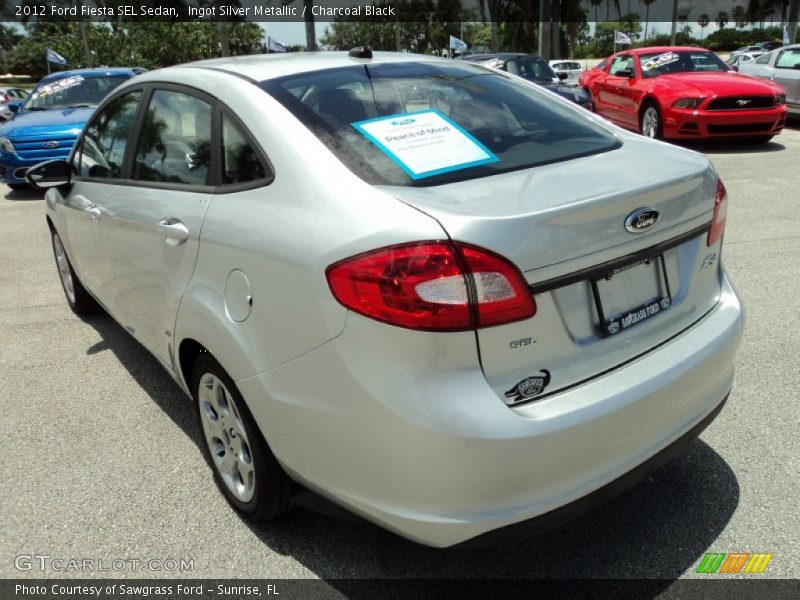 Ingot Silver Metallic / Charcoal Black 2012 Ford Fiesta SEL Sedan