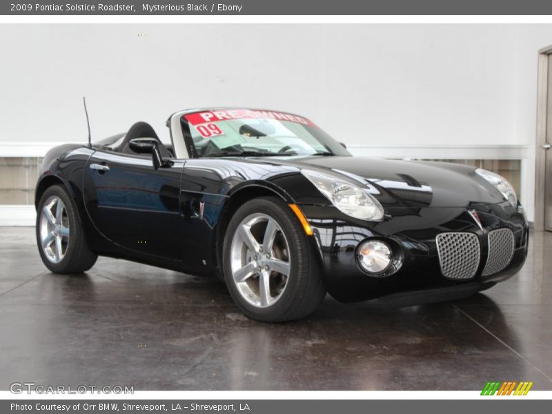 Mysterious Black / Ebony 2009 Pontiac Solstice Roadster