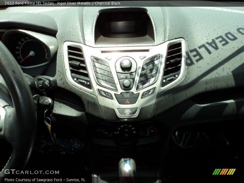 Ingot Silver Metallic / Charcoal Black 2012 Ford Fiesta SEL Sedan