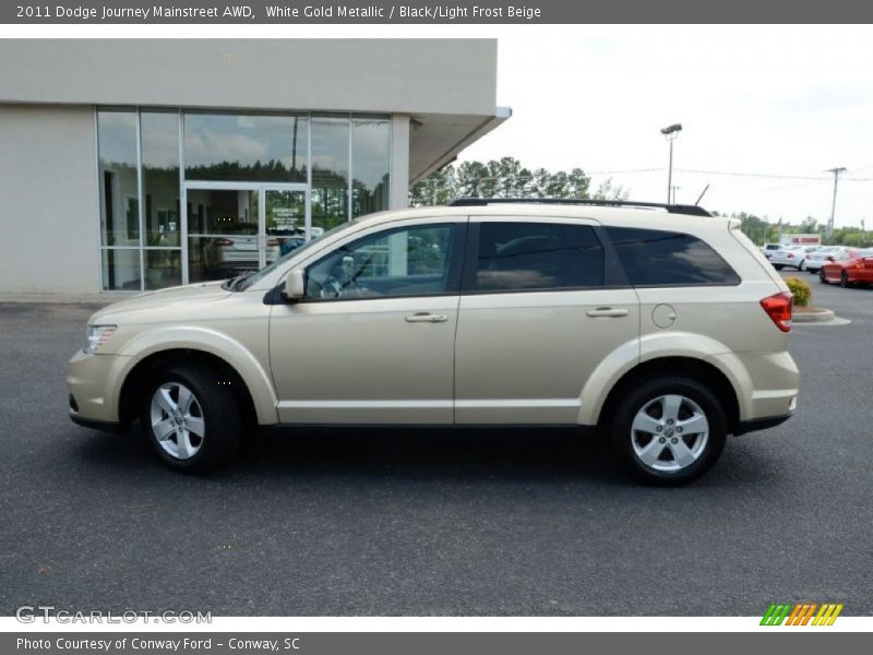 White Gold Metallic / Black/Light Frost Beige 2011 Dodge Journey Mainstreet AWD