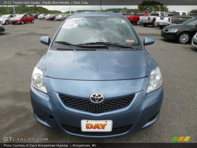 Pacific Blue Metallic / Dark Gray 2012 Toyota Yaris Sedan