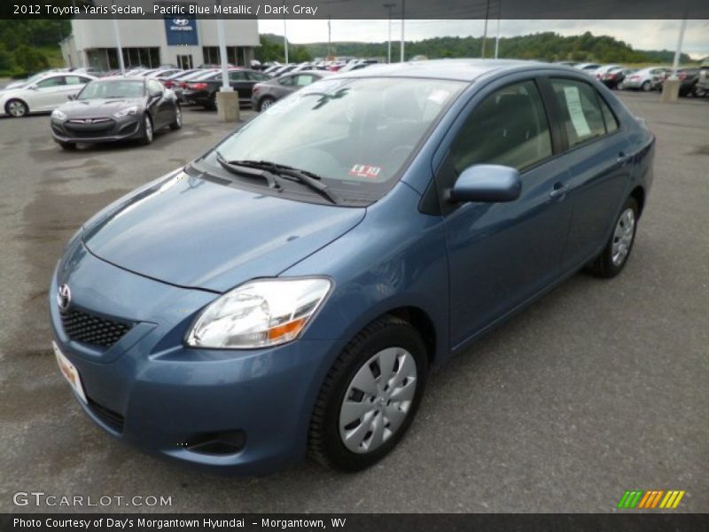Pacific Blue Metallic / Dark Gray 2012 Toyota Yaris Sedan