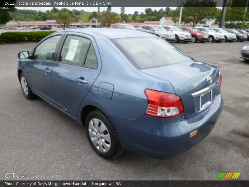 Pacific Blue Metallic / Dark Gray 2012 Toyota Yaris Sedan