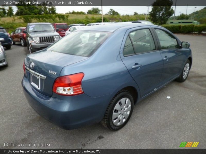 Pacific Blue Metallic / Dark Gray 2012 Toyota Yaris Sedan